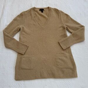 J Crew Merino Wool Alpaca Blend V Neck Sweater Size Medium m